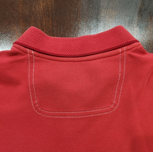Tommy Bahama Polo Shirt Mens Medium Emfielder Red Supima Cotton Short Sleeve EUC - Picture 6 of 9
